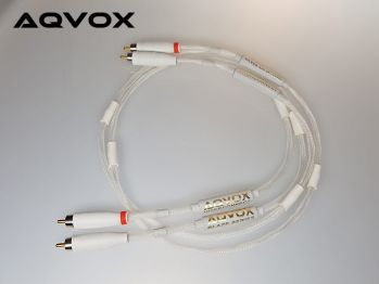 AQVOX BLAZE PHONO-Kabel symmetr. Reinsilber 1,20 m div. Stecker