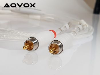 AQVOX BLAZE PHONO-Kabel symmetr. Reinsilber 1,20 m div. Stecker