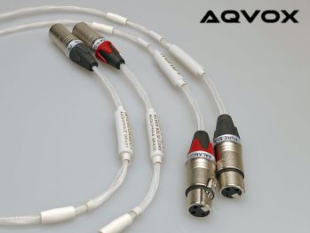 AQVOX BLAZE PHONO-Kabel symmetr. Reinsilber 1,20 m div. Stecker